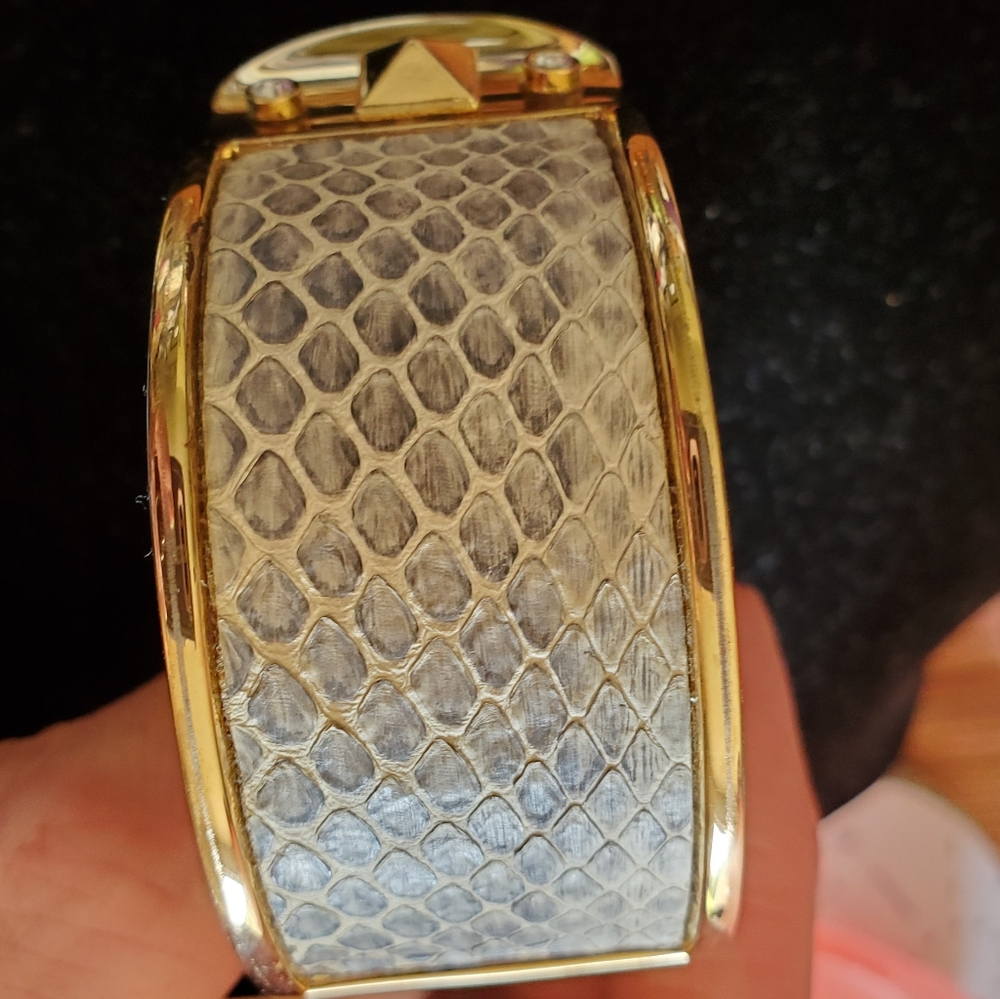 Stella and Dot Bello leather snakeskin bracelet - Picture 5 of 13